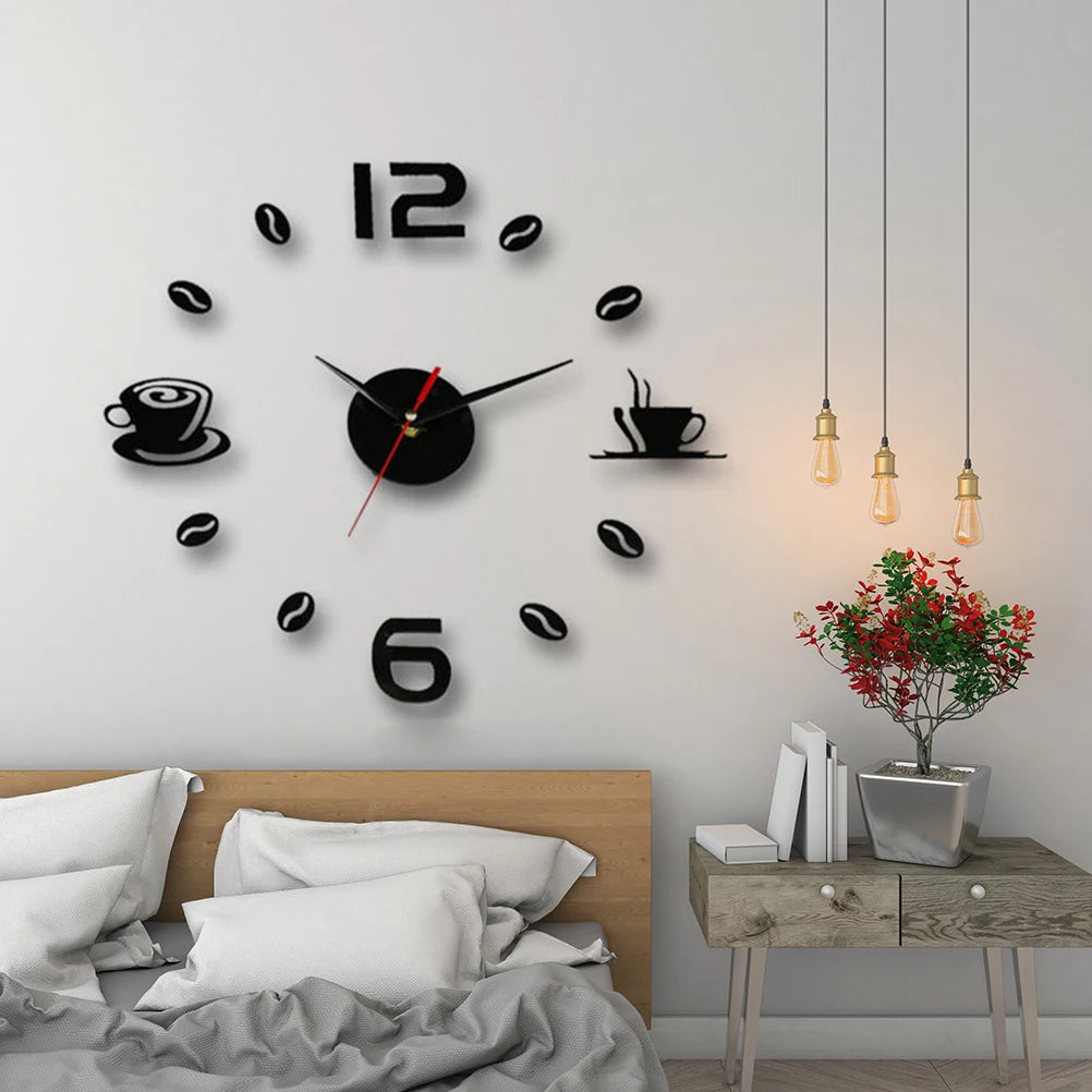Horloge Murale 3D En Acrylique Sans Cadre