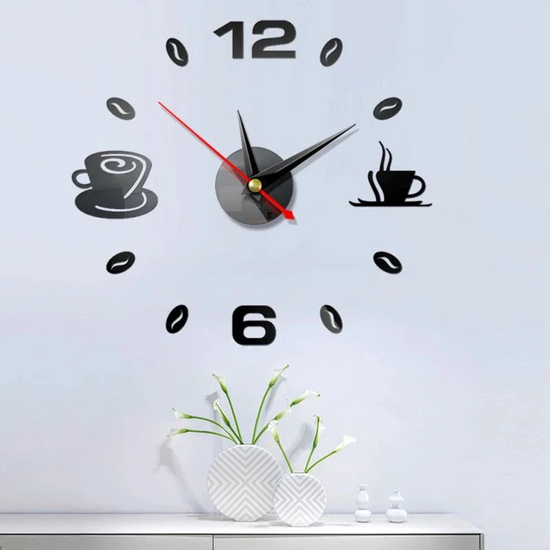 Horloge Murale 3D En Acrylique Sans Cadre